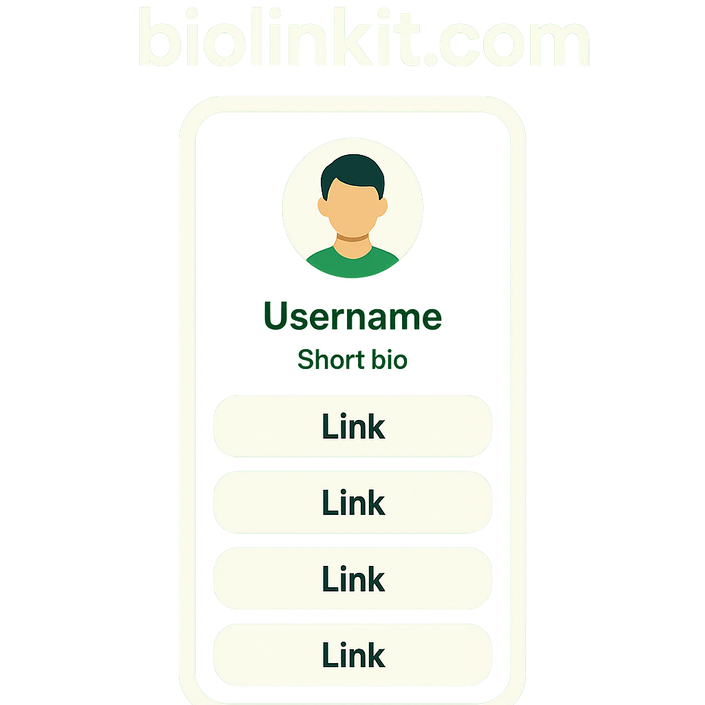 Linktree, pero con la leyenda biolinkit.com