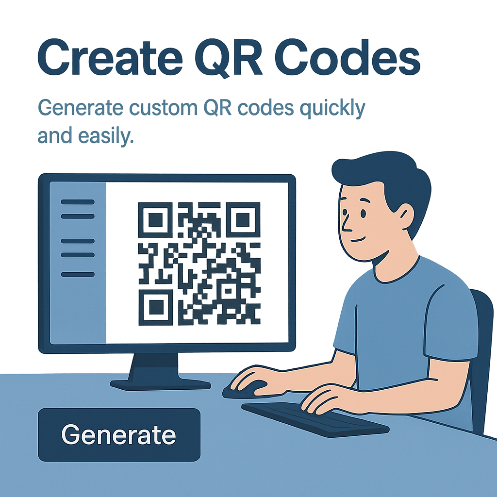 Imagen para un sitio web que permite crear códigos qr,